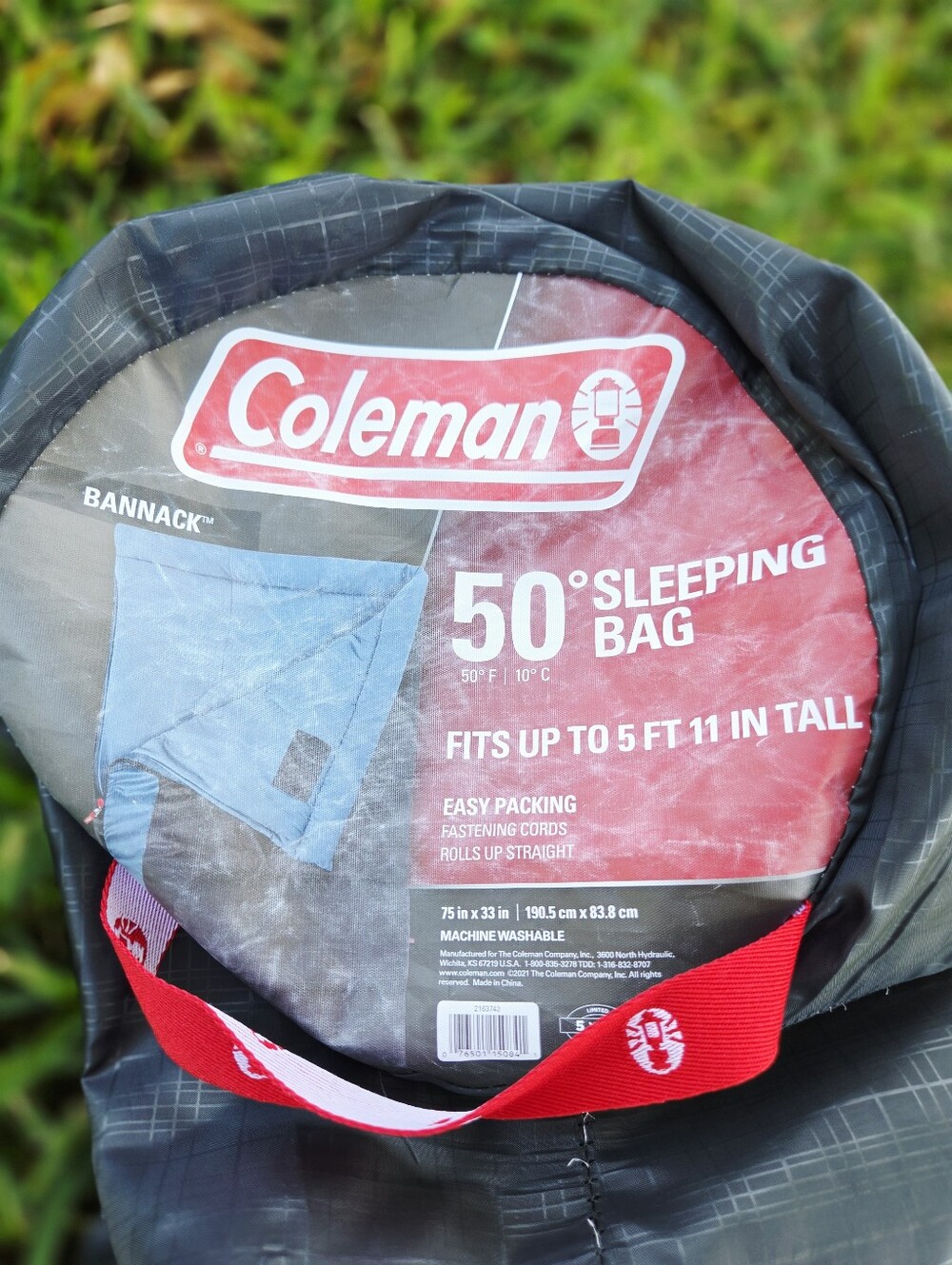 Coleman Bannack 50°F Warm-Weather Adult Sleeping Bag, Blue